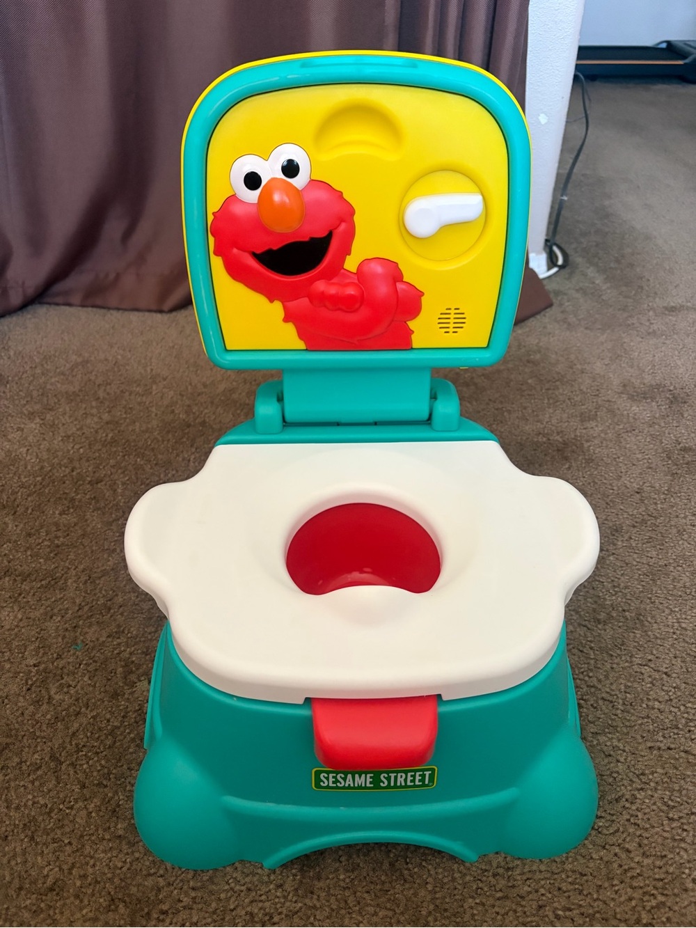 Sesame Street Elmo Potty Seat in Teal, Red, Yellow, White